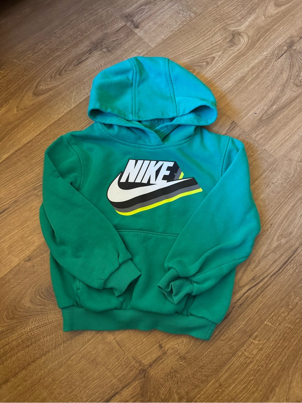 Nike Green Logo Hoodie (Size 5)